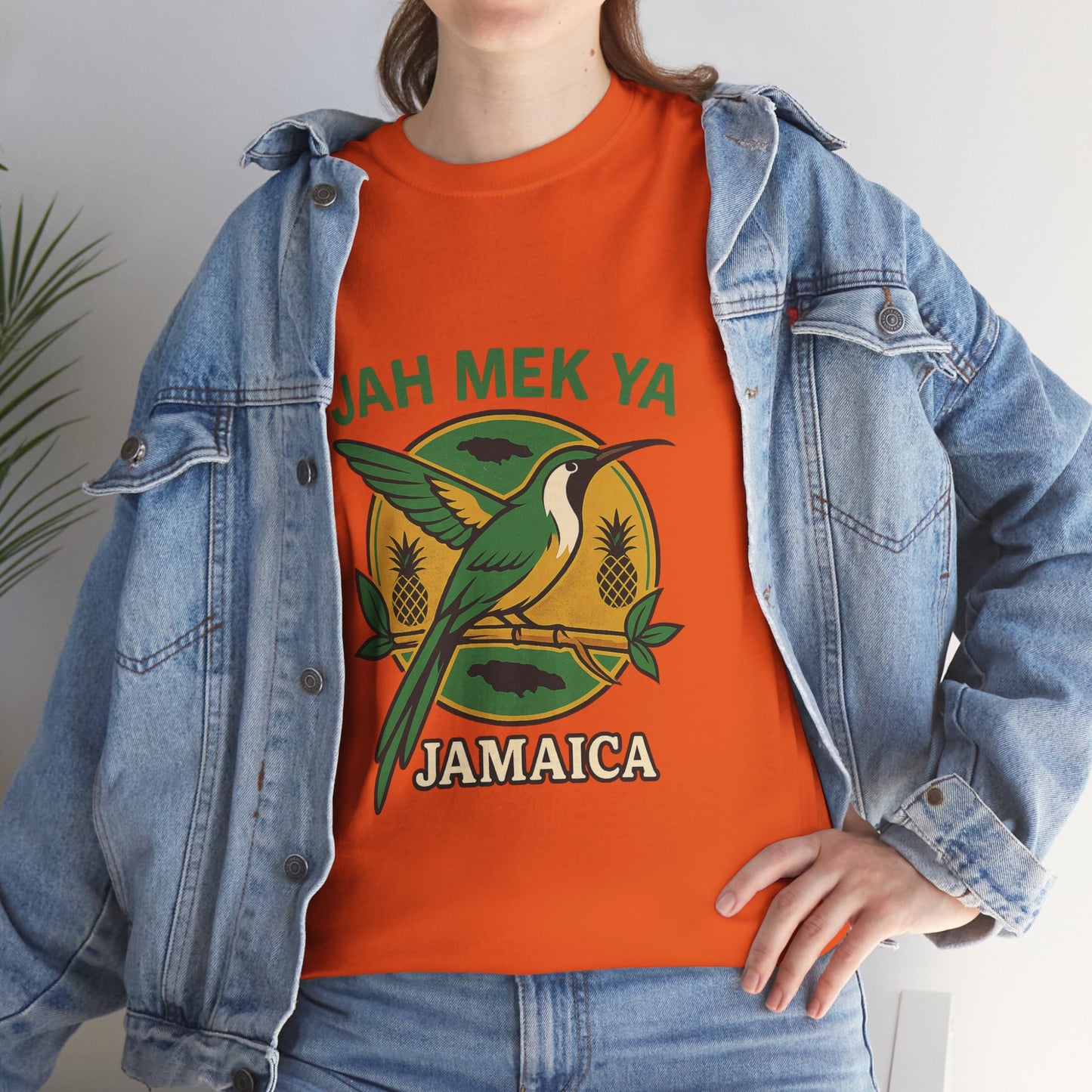 Jah Mek Ya Jamaica Bird T‑Shirt — Jamaican Reggae Vibe Tee